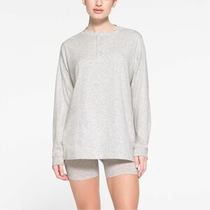 Skims boyfriend long sleeve Henley Top